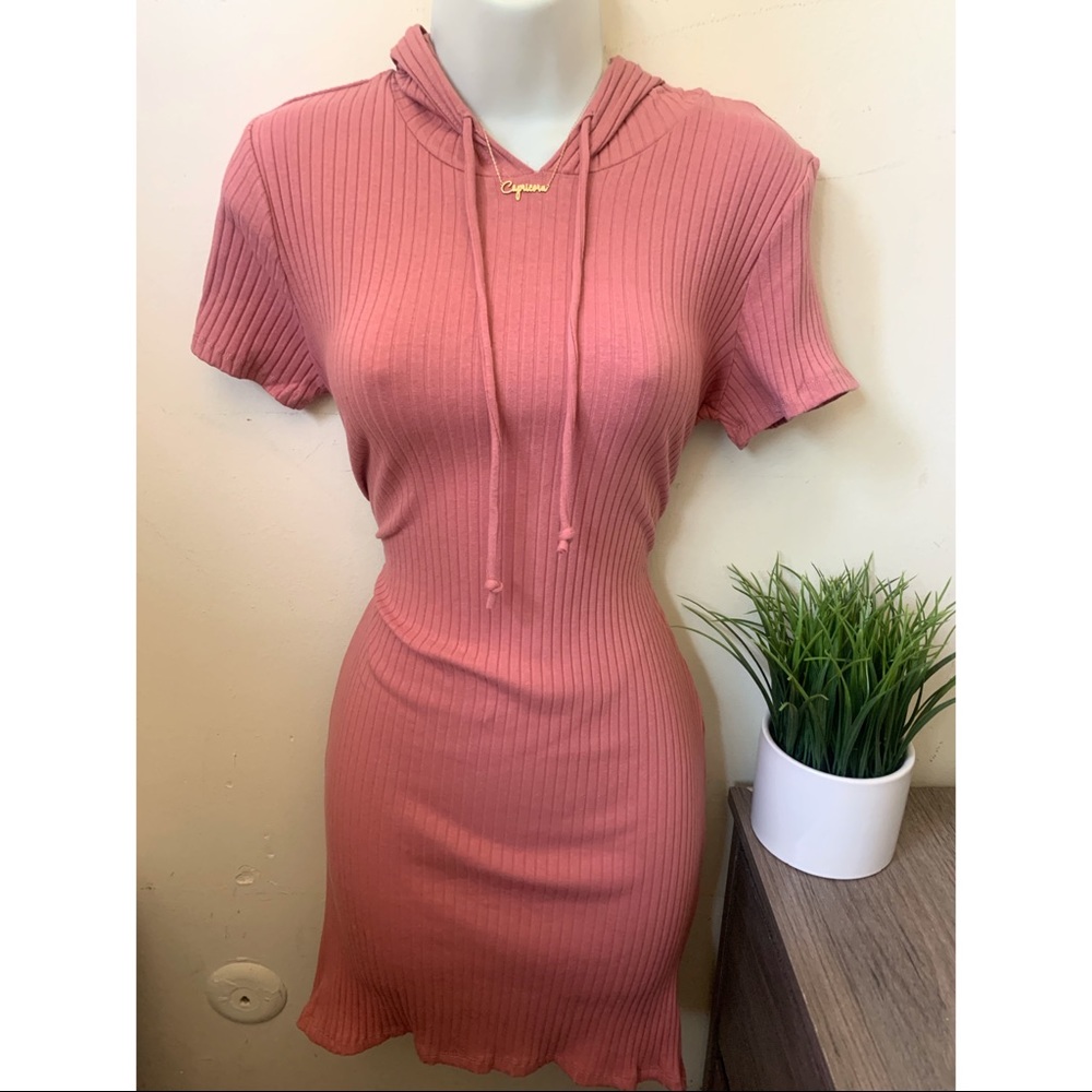 Brand New Rib Hoodie Dress